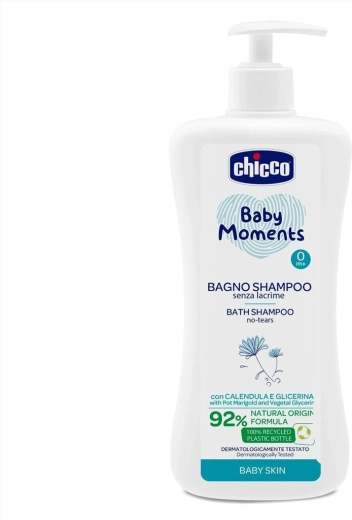 Chicco Baby Moments 2-in-1 shower gel for hair and body with dispenser 750 ml