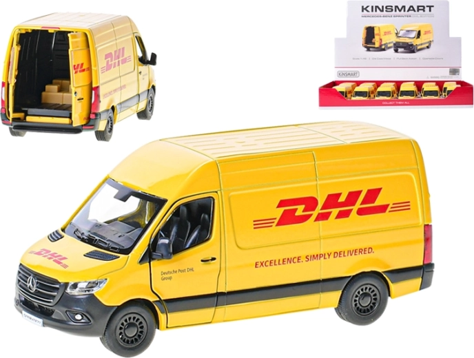 Metalni model dostavnog vozila Mercedes‑Benz Sprinter DHL 1:48 Kinsmart