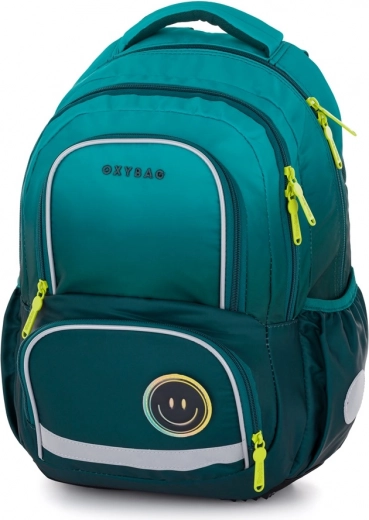 School Backpack Oxybag OXY NEXT Stickers, turquoise