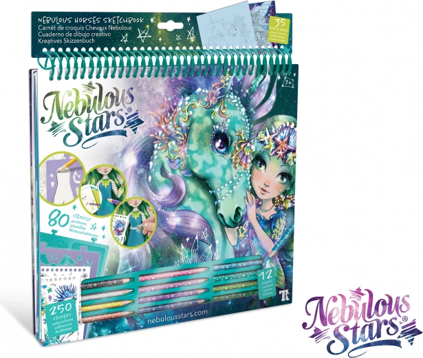 Nebulous Stars creative coloring book – green