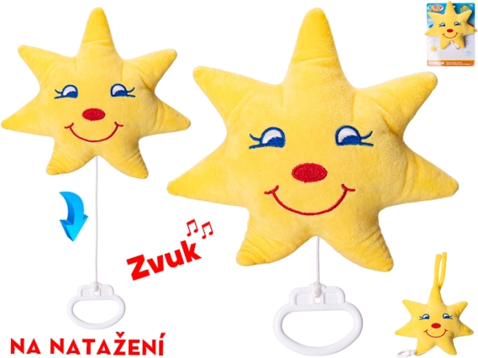 Stellina di peluche con carillon a carica, 20 cm