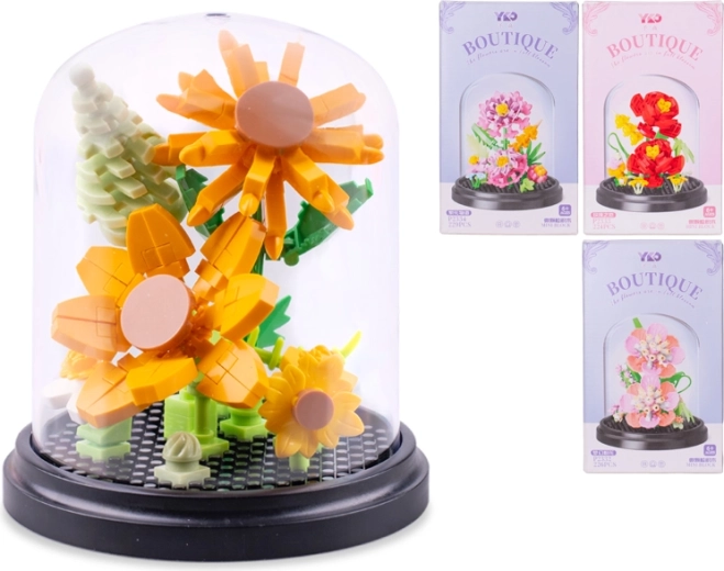 Gradbeni komplet rože 224–229 kosov s pokrovom proti prahu