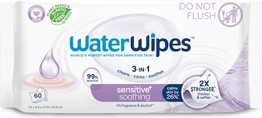 Lingettes humides WATERWIPES Soothing Clean 3-en-1, 60 pcs