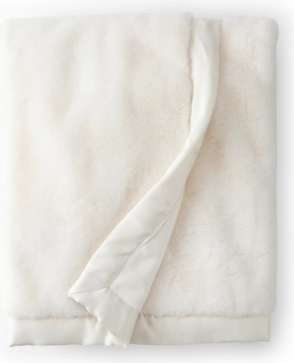 Carter's Kinderdecke aus Kunstfell Weiß 80 × 110 cm