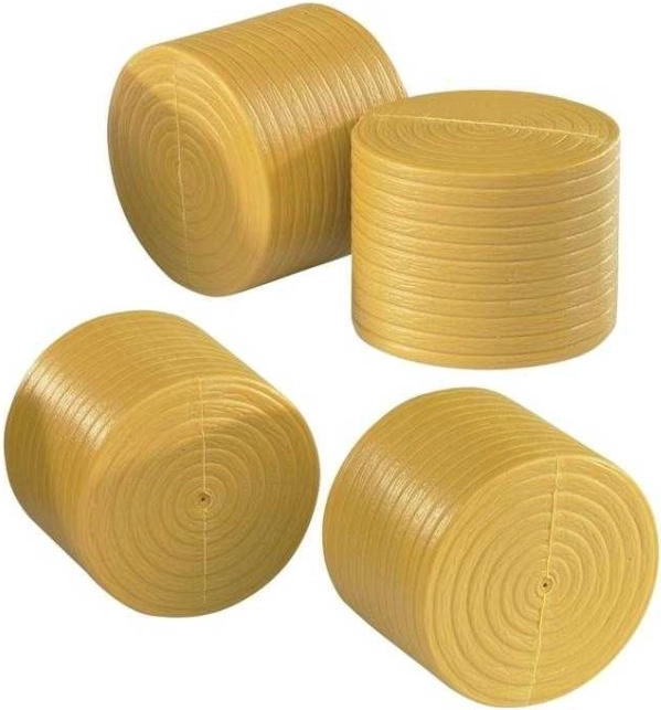 Bruder set of yellow round straw bales, 4 pcs