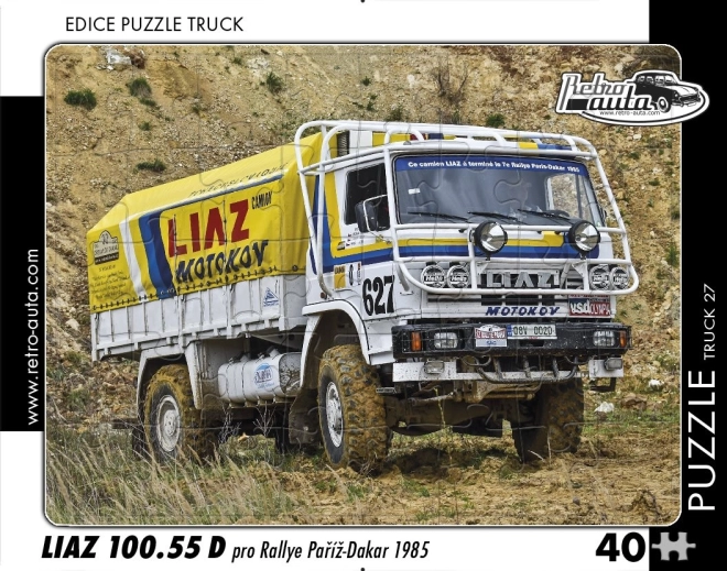 Retro avtomobilske puzzle Tovornjak LIAZ 100.55 D Rally Pariz–Dakar (1985) 40 kosov