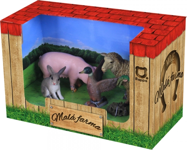 Set fattoria con contadino e animaletti – 5 figurine + accessori – MOJE MALÁ FARMA