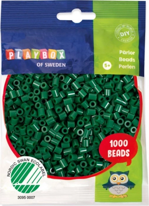 PLAYBOX Iron-on Beads - dark green 1000 pcs