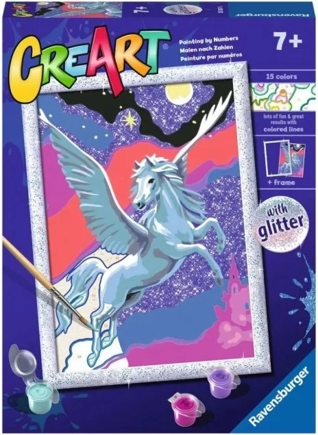 CreArt – okrídlený kôň pegas – maľovanie podľa čísel