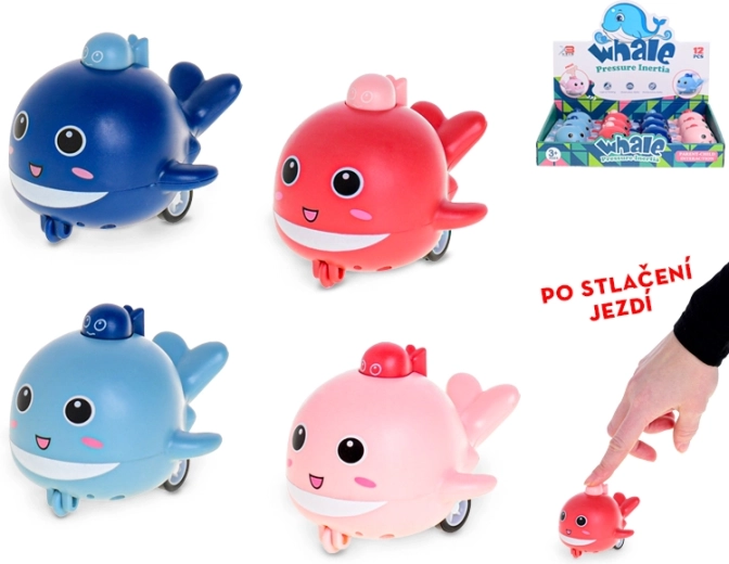 Kørende delfin 8 cm til børn fra 3 år