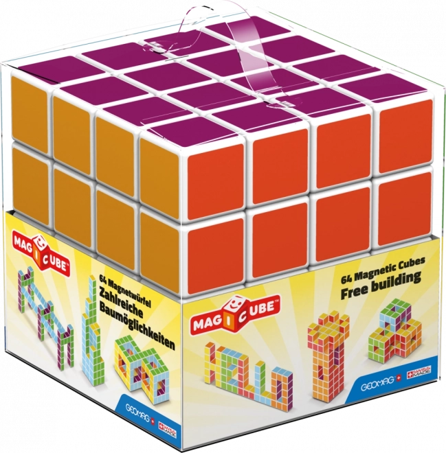 cubes magnétiques geomag magicube free building 64 pcs