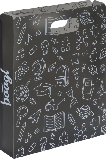 Baagl chemise plastique pour cahiers scolaires, grise