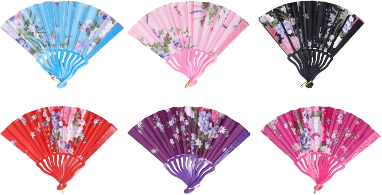 Sammenklappelig vifte 23 cm – farvemix