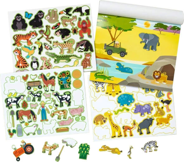 Sticker pad ambienti animali – adesivi riutilizzabili MELISSA & DOUG