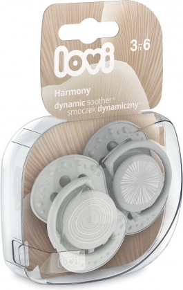 LOVI Ciuccio dinamico in silicone HARMONY 3-6m 2 pz per maschietto