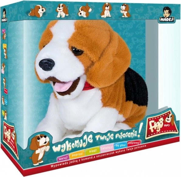 Figo mascotte interactive chien Beagle réagissant aux commandes