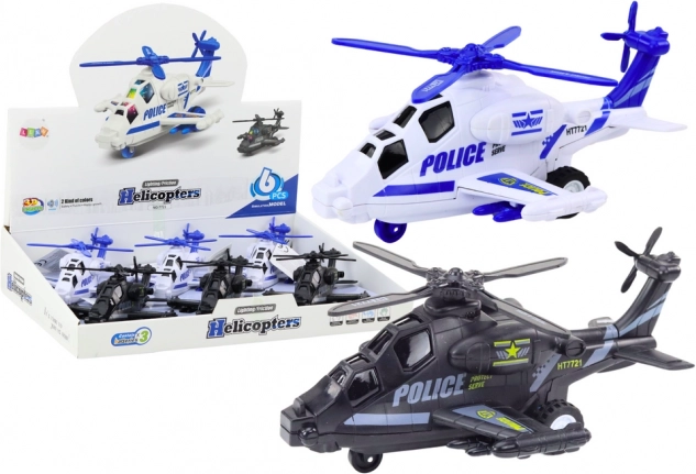 Hélicoptère de police à friction avec lumière et son