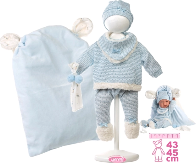 Completo per bambola neonato New Born 40–42 cm con accessori – set 5 pezzi