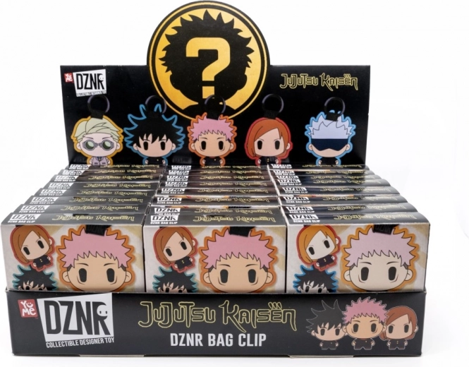 JUJUTSU KAISEN keychain with clip – collector set of 5 characters (display 24 pcs)