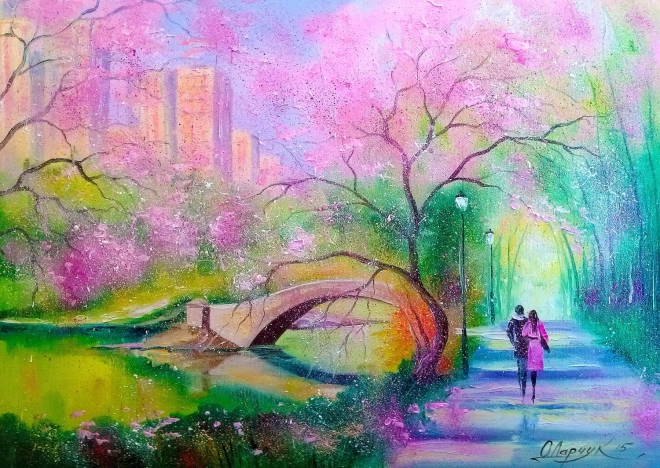 Puzzle Wandeling in het park 1000 stukjes ENJOY