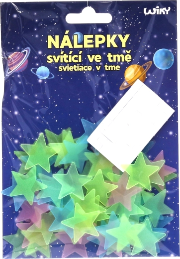 Stickers 12x17 cm Glow-in-the-Dark Stars, 60 pcs