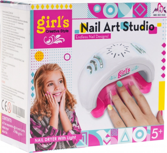 Ensemble de peinture à ongles pour enfants avec séchoir et accessoires