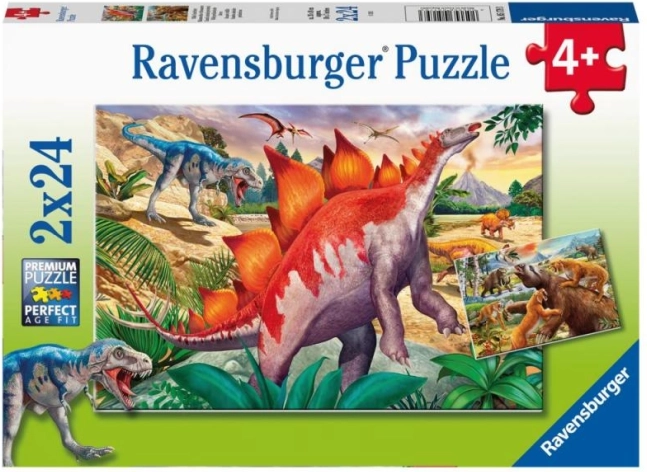 Ravensburger svet dinozavrov puzzle 2×24 kosov