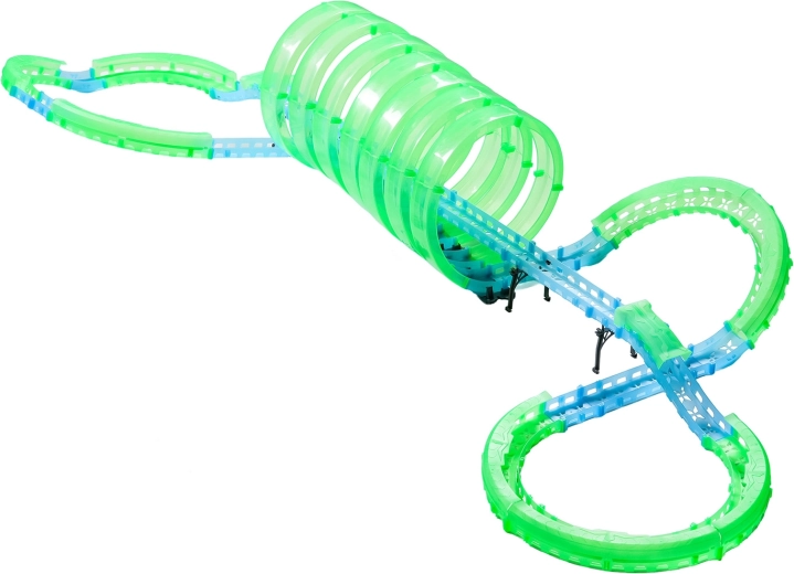 Glow-in-the-dark racing track, 85 pieces