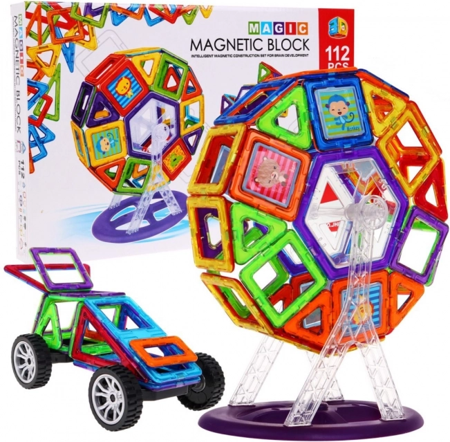 Jeu de construction magnétique magique 112 pièces