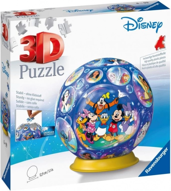 3D krogla sestavljanka DISNEY RAVENSBURGER, 72 kosov