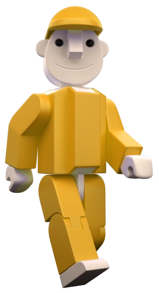 Seváček Yellow – SEVA Mascot Figurine (Large and Small)