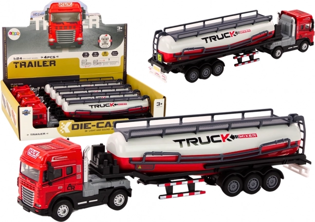 Truck with Tanker Trailer 1:24 with Lights and Sounds