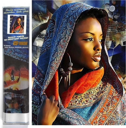 Diamantno slikanje Zamaknjeno dekle 30x40 cm