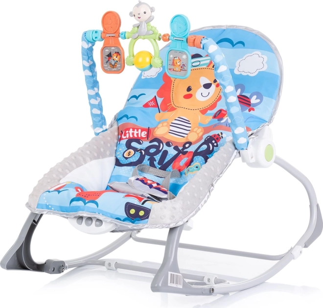 Infant Vibrating Bouncer 2-in-1 Baby Spa – Blue