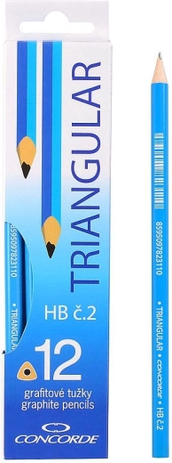 Crayons graphite triangulaires CONCORDE HB, 12 pcs
