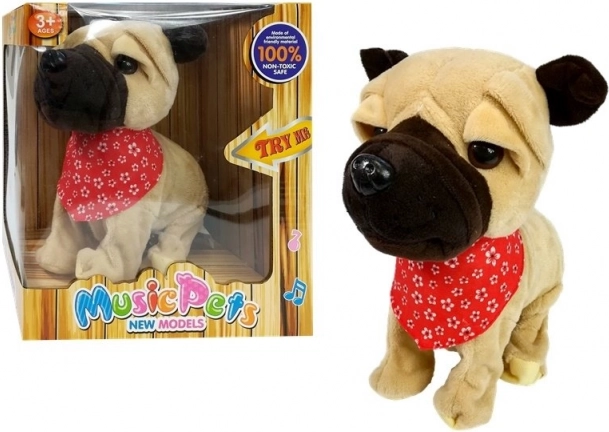 chien en peluche interactif avec laisse – il aboie, chante et remue la queue