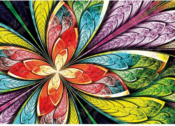 YAZZ sestavljanka pisani cvet 1000 koščkov