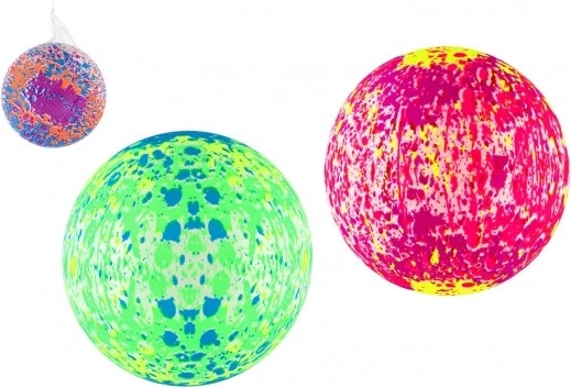 Colorful inflatable ball with splashes 22 cm