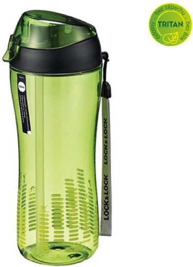 Borraccia sportiva con tappo lock 550 ml con cannuccia in silicone – verde