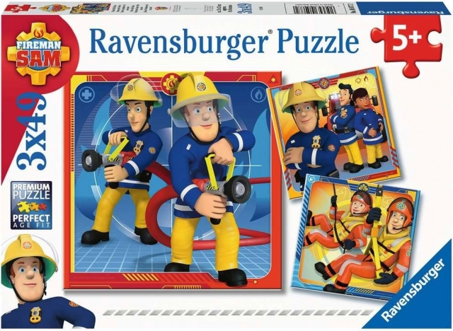 Ravensburger puzzle Fireman Sam on the Rescue 3x49 pieces
