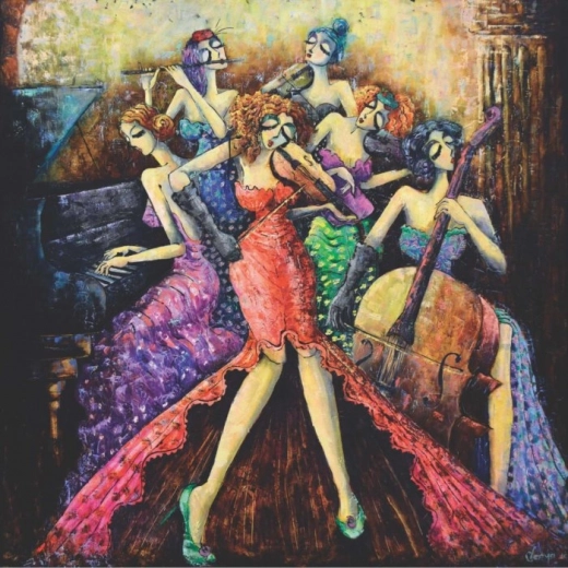 Anatolian Square Puzzle Women's Orchestra 1024 Pieces