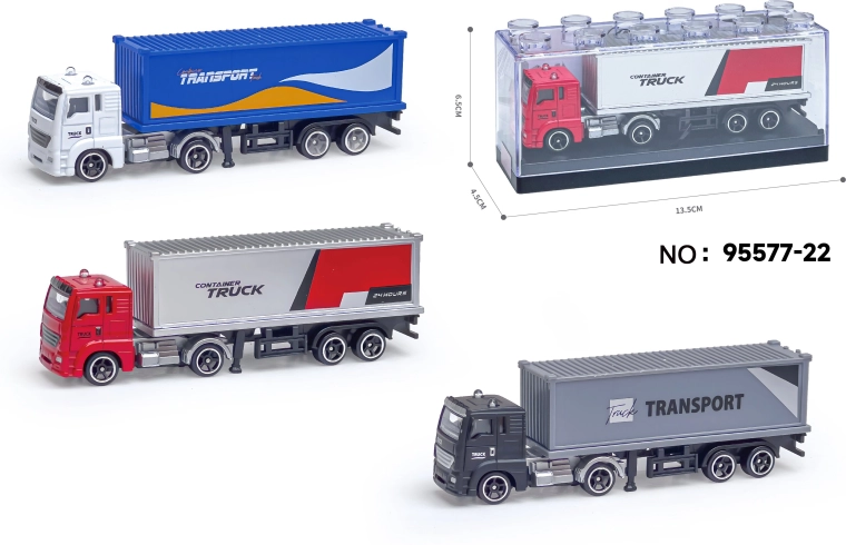 Metal Container Truck Model 1:64