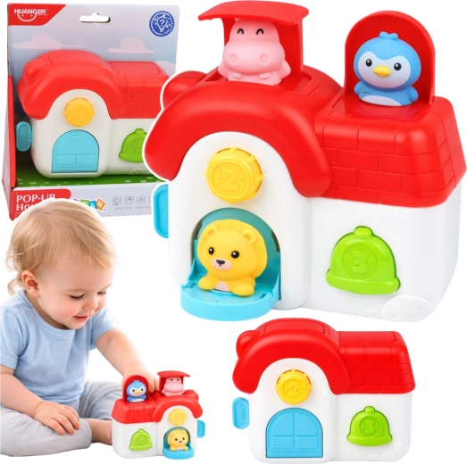 Interactive Toddler House with Pop-Up Animals