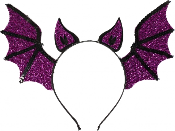 Serre-tête violet avec ailes de chauve-souris pour Halloween