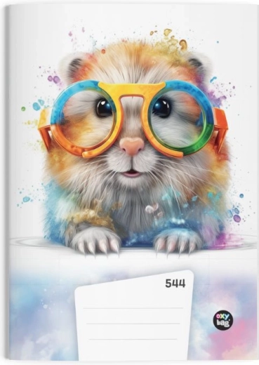 Cahier A5 avec motif de hamster, ligné, 40 feuilles