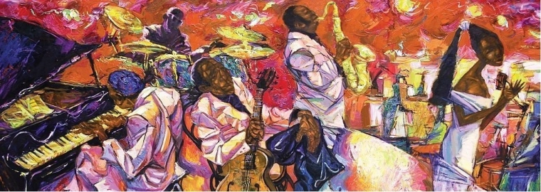 Panoramske sestavljanke ART PUZZLE Barve jazza 1000 kosov