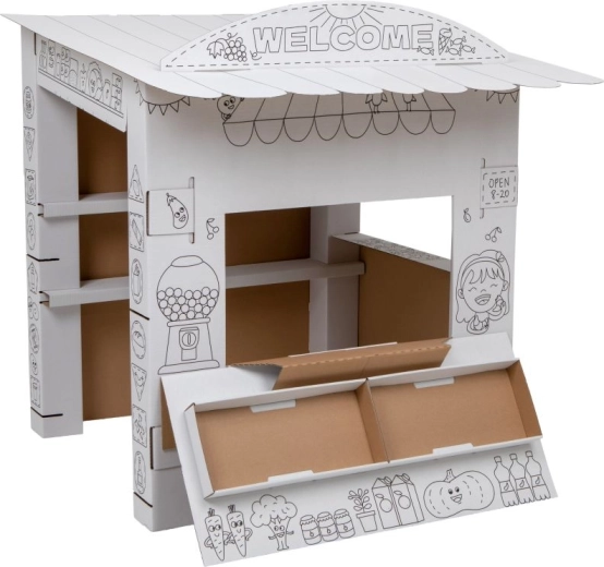 Stand de jeu texturé pour enfants à colorier