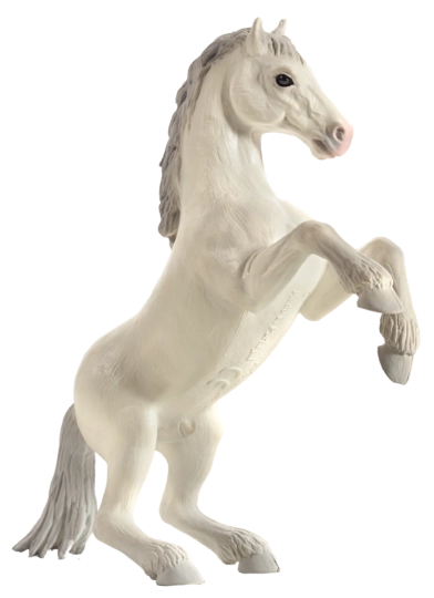 Figurina realistica di cavallo bianco Mojo Mustang