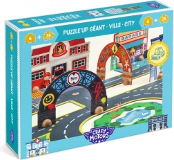 Djeco Puzzl’Up Stad – puzzel wegen en stadsbaan (33 stukken)