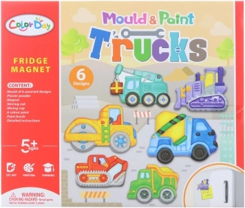 Izdelava magnetov – ustvarjalni set gradbena vozila